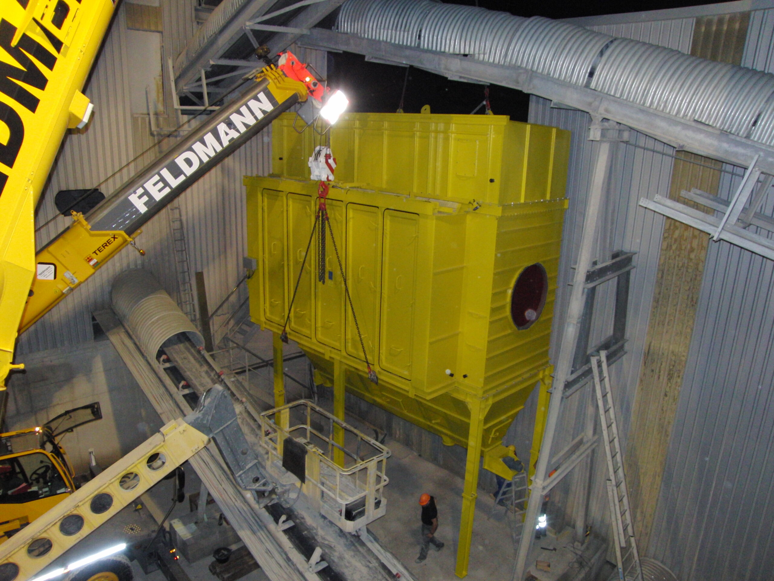 Eltecna Entstaubung Kieswerk