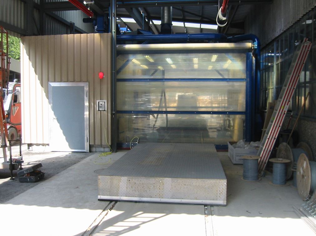 Eltecna Freistrahlanlage Betonelementestrahlen